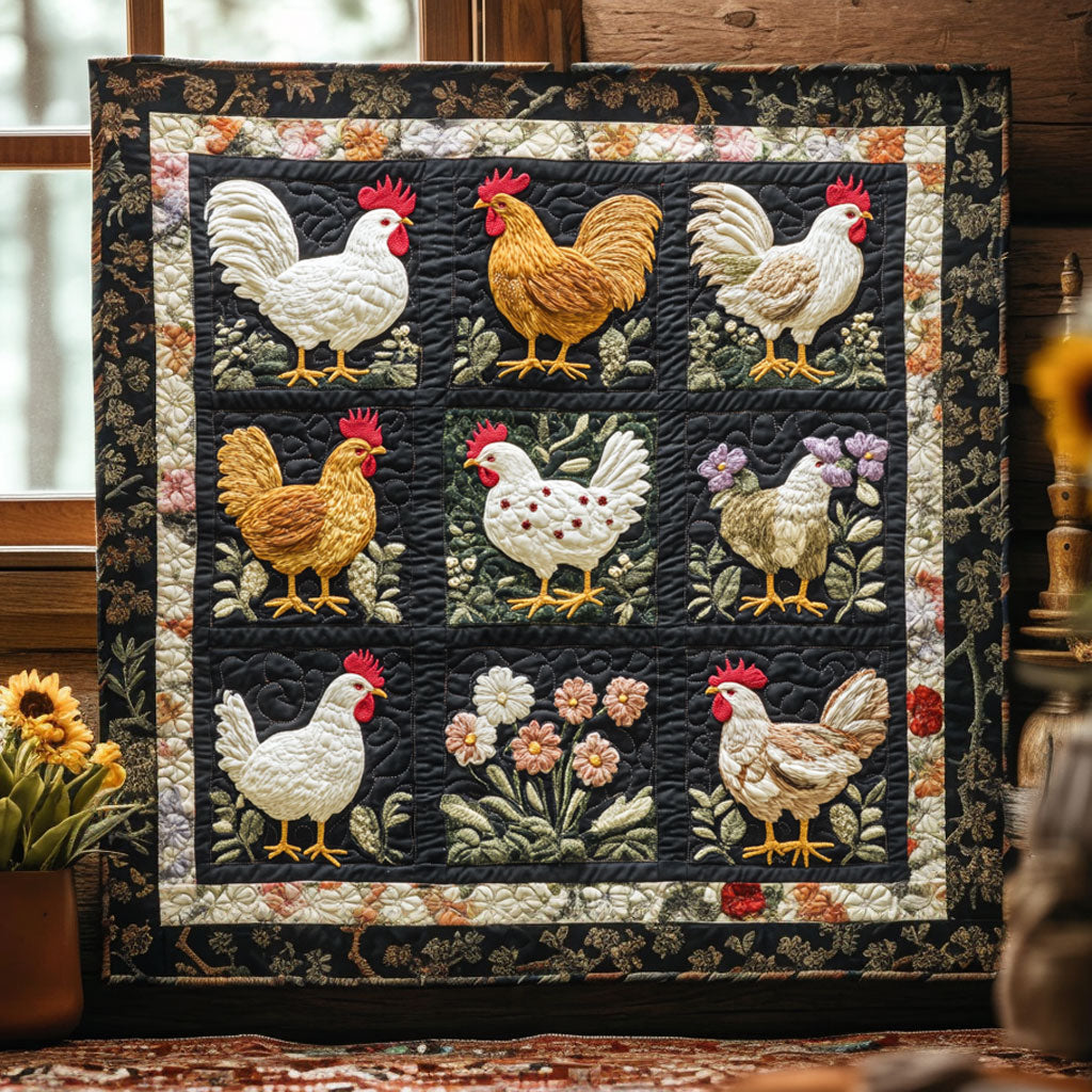 Cottage Chicken WN2108020CL Quilt