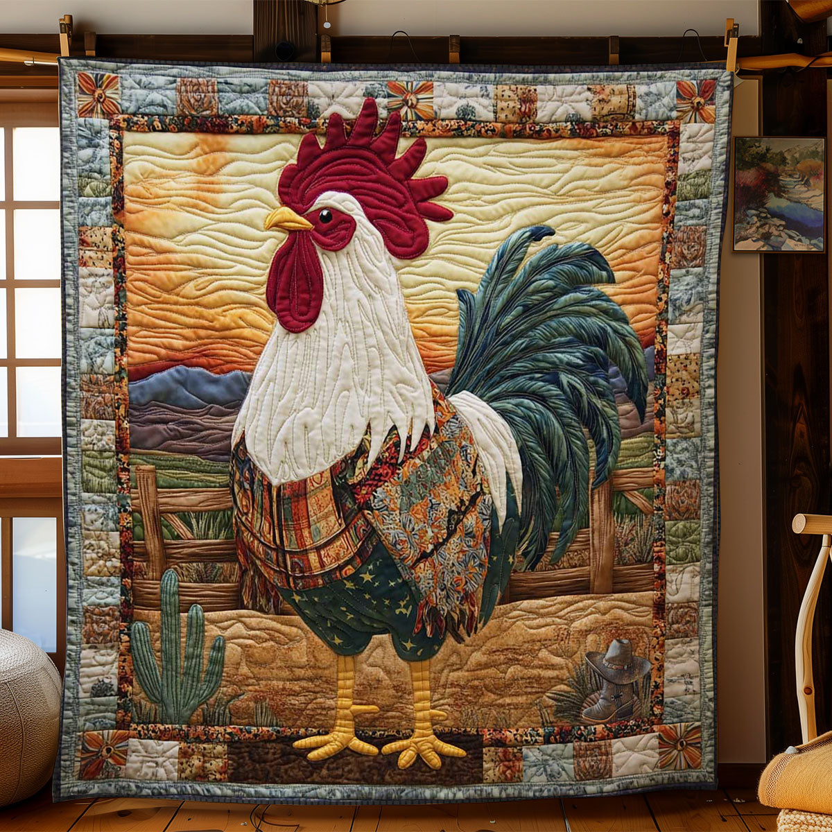Western Chicken Ride WN1812019CL Quilt