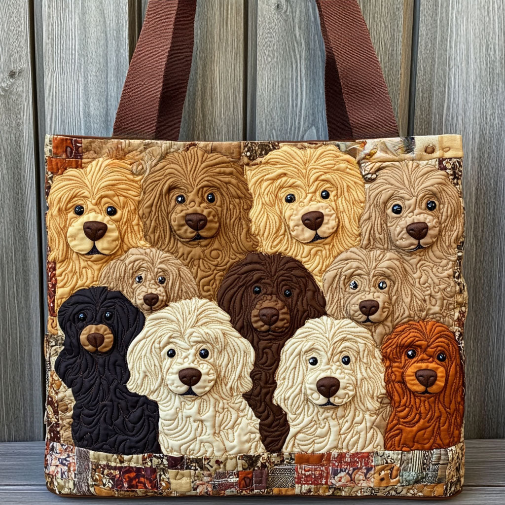 Dog Happy Nest WN1511030CL Quilted Tote Bag