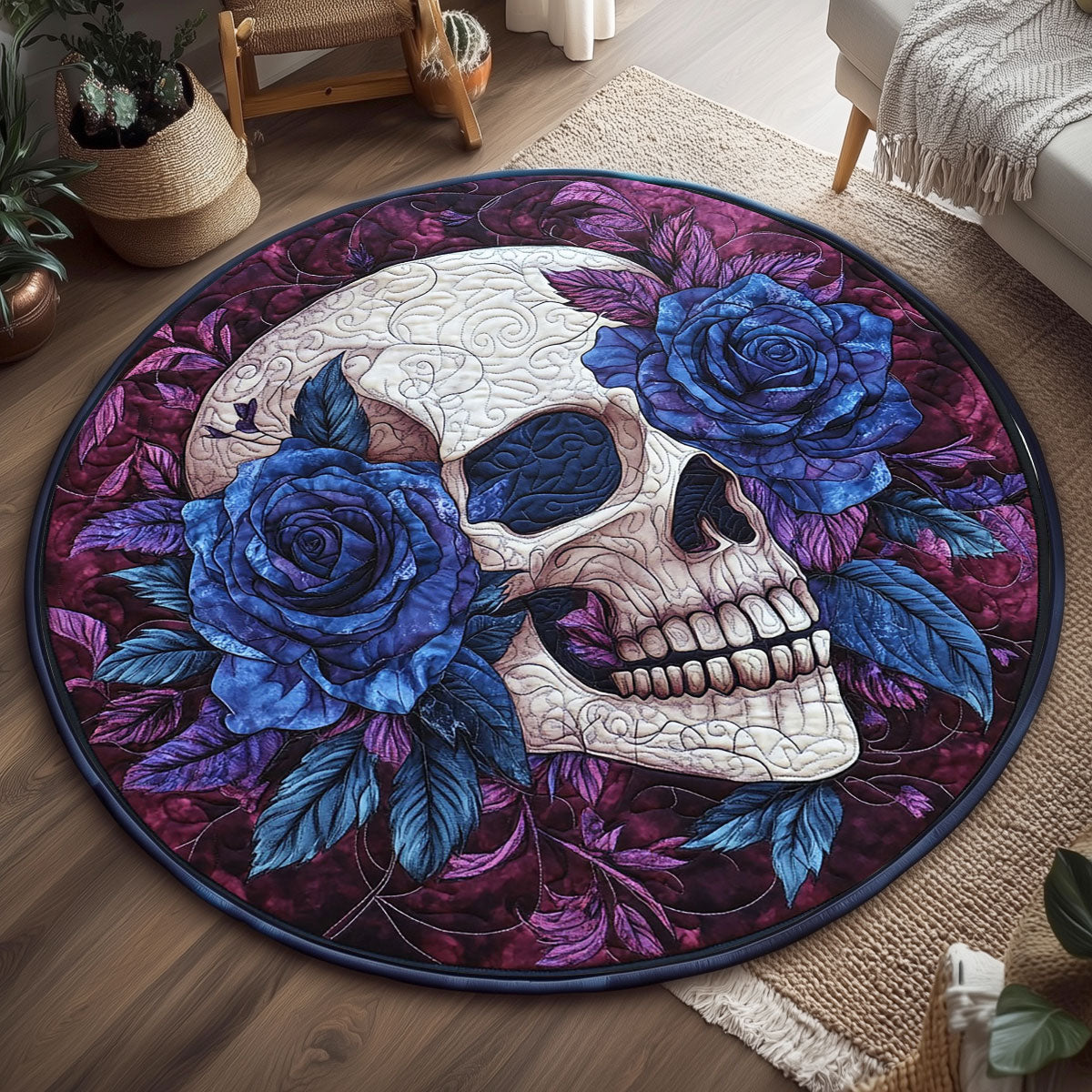 Roses of Eternity WP2304017CL Quilted Round Mat