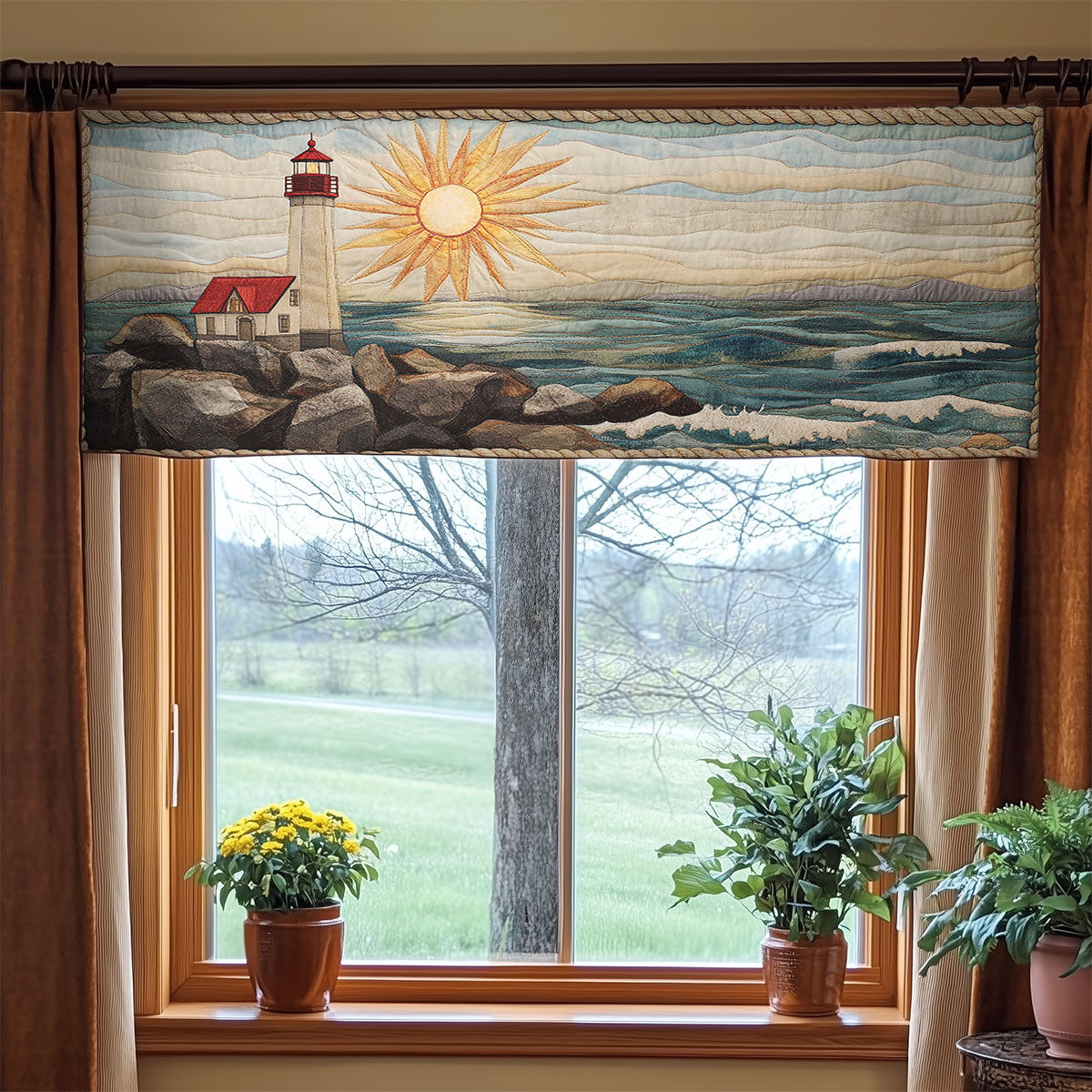 Lighthouse Dreamscape WN0408034CL Quilted Valance