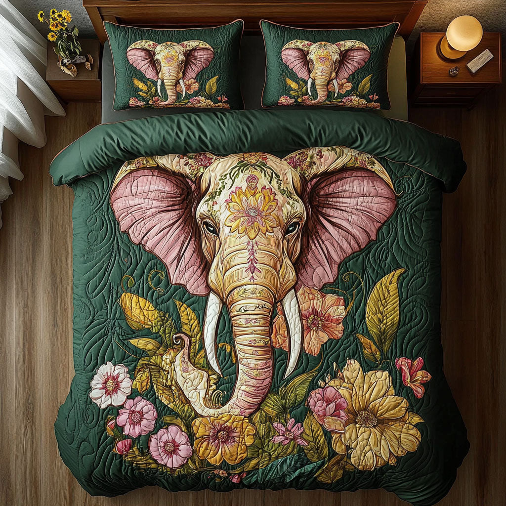 Floral Spirit Elephant WX0507013CL Duvet Cover Set