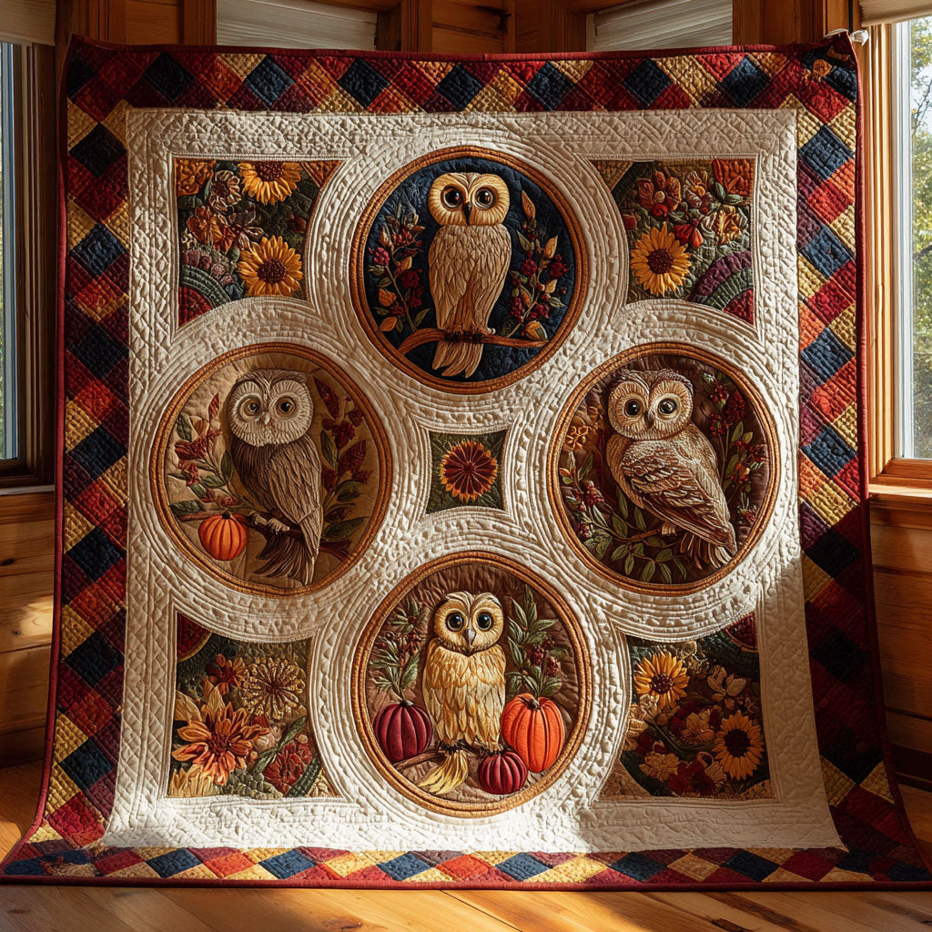 Cozy Autumn Owl CW0708044CL Quilt