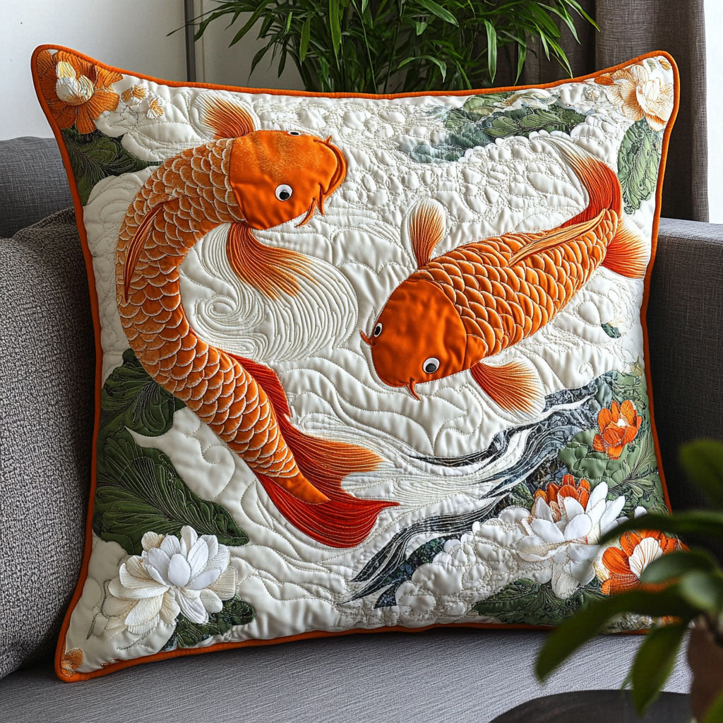 Graceful Koi CW1405089CL Quilt Pillow Case