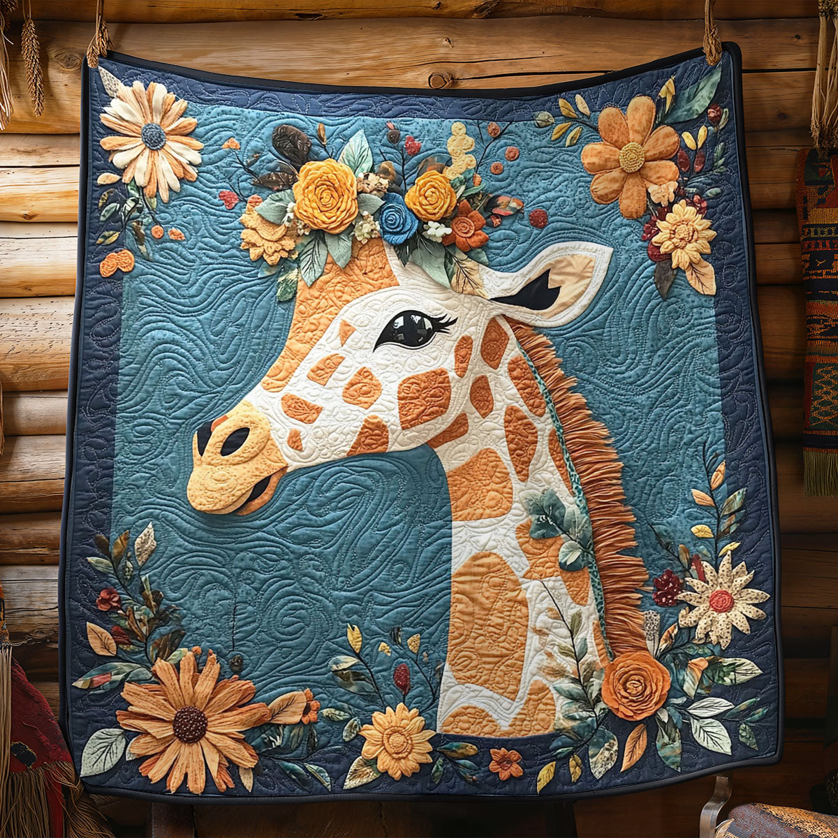 Blooming Giraffe WY0904011CL Quilt