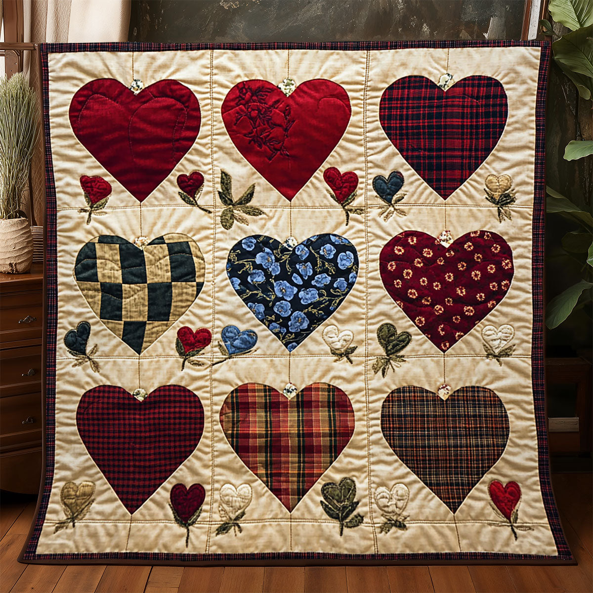 Vintage Heart WJ2104041CL Quilt