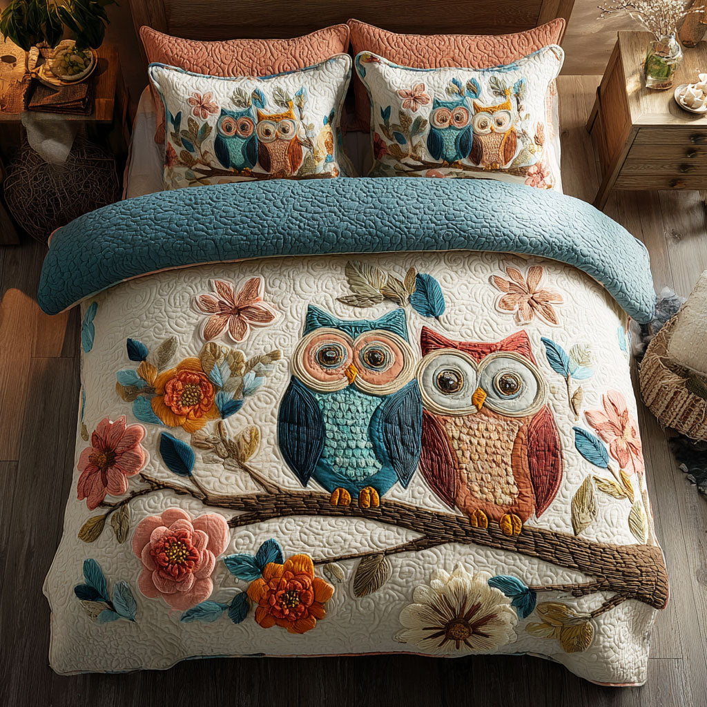Owl Garden Bloom CW0210048CL Duvet Cover Set