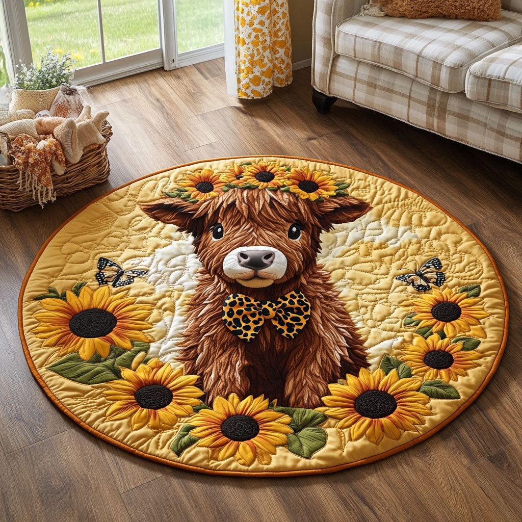 Rustic Calf CP0210057CL Quilted Round Mat