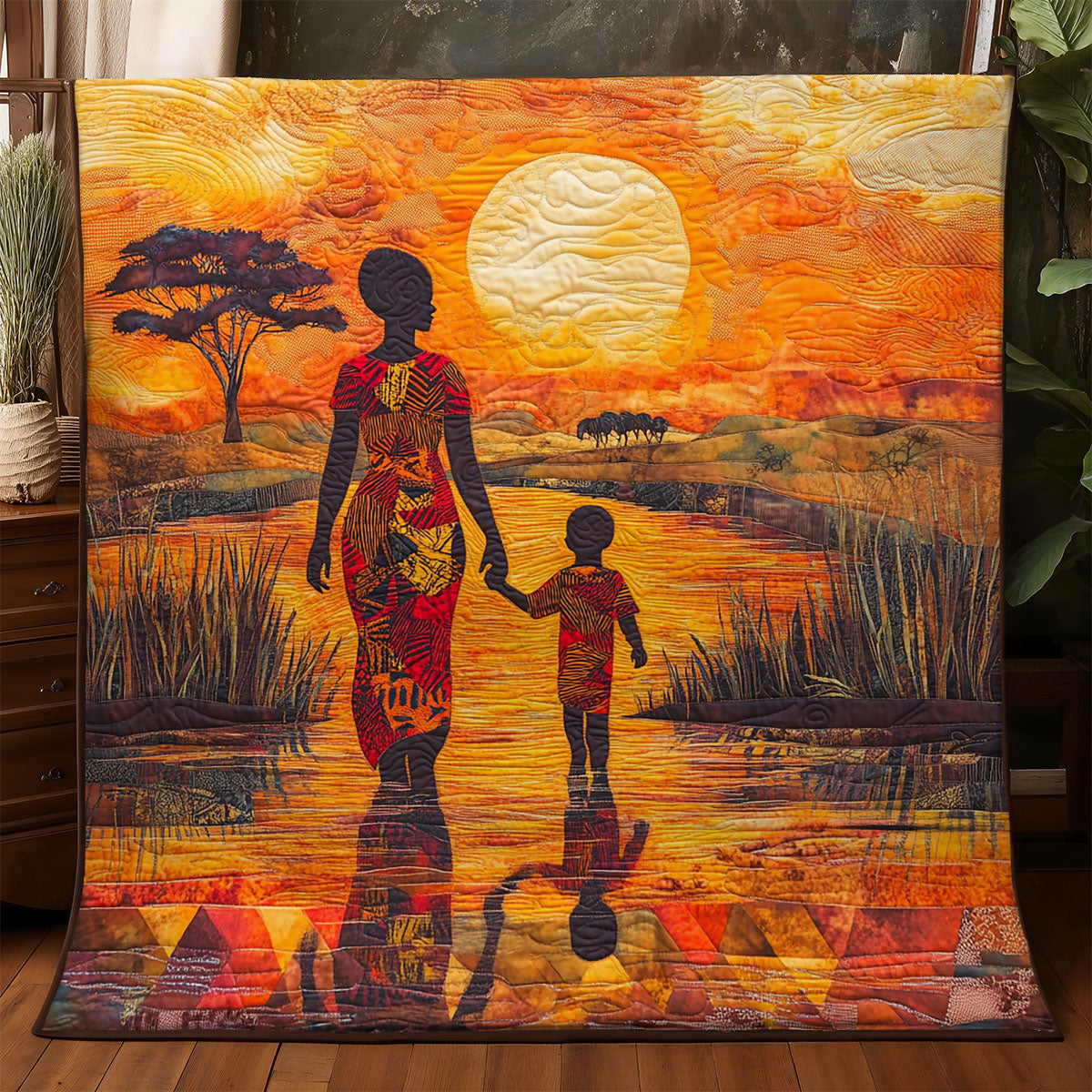 African Woman WX0406002CL Quilt