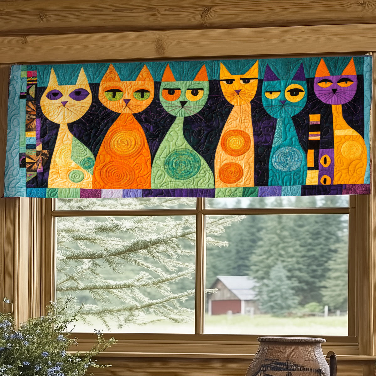 Cat Parade WY0705051CL Quilted Valance
