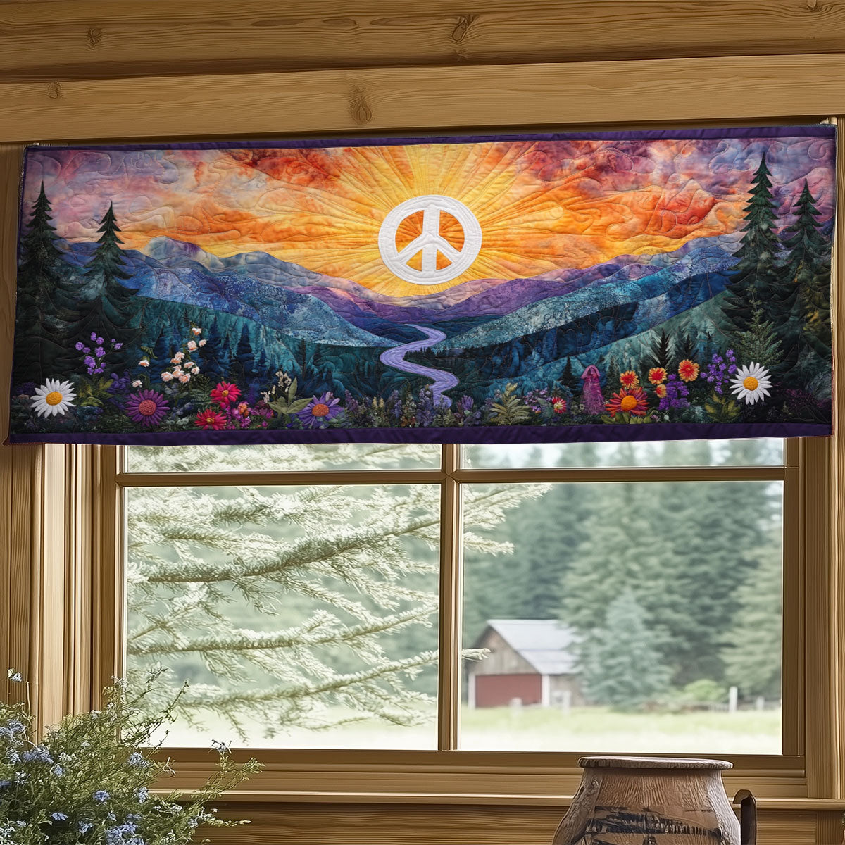 Peaceful Dawn WY0605032CL Quilted Valance