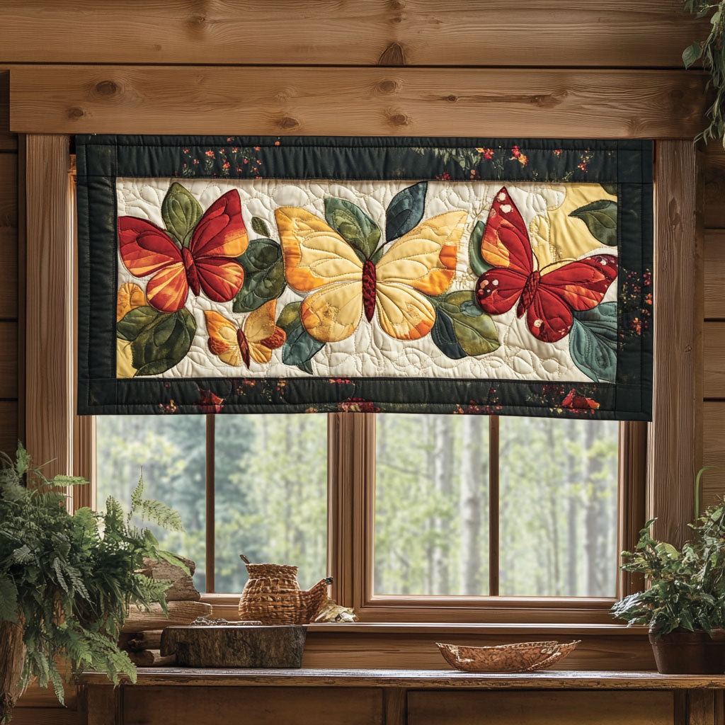 Vintage Butterfly WJ0104033CL Quilted Valance