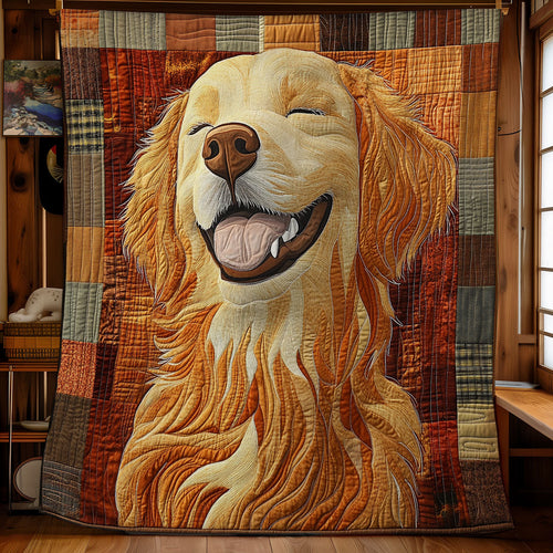 Adorable Golden Retriever WX0307002CL Quilt