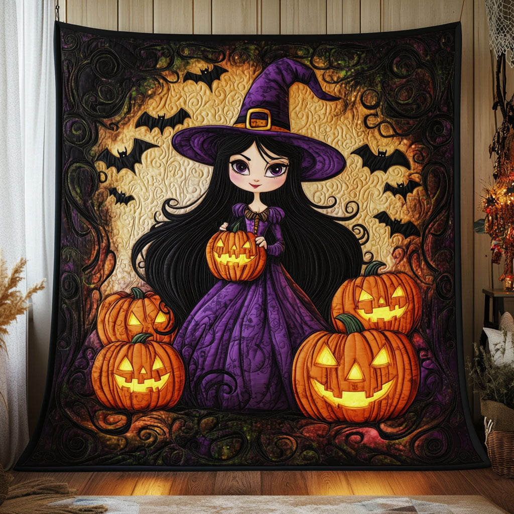 Pumpkin Glow Witch DH2509022CL Quilt