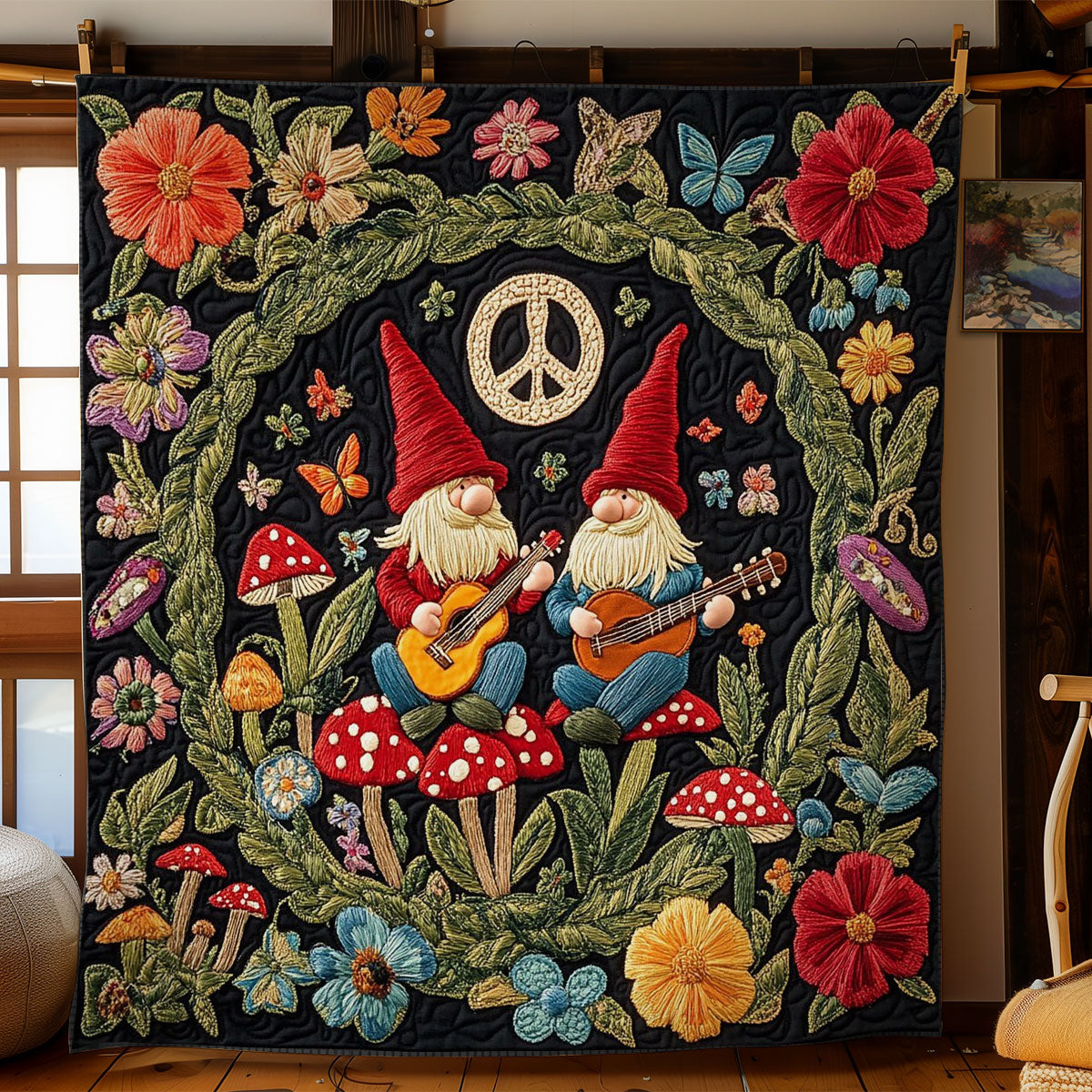Gnome Whimsy WN3105022CL Quilt