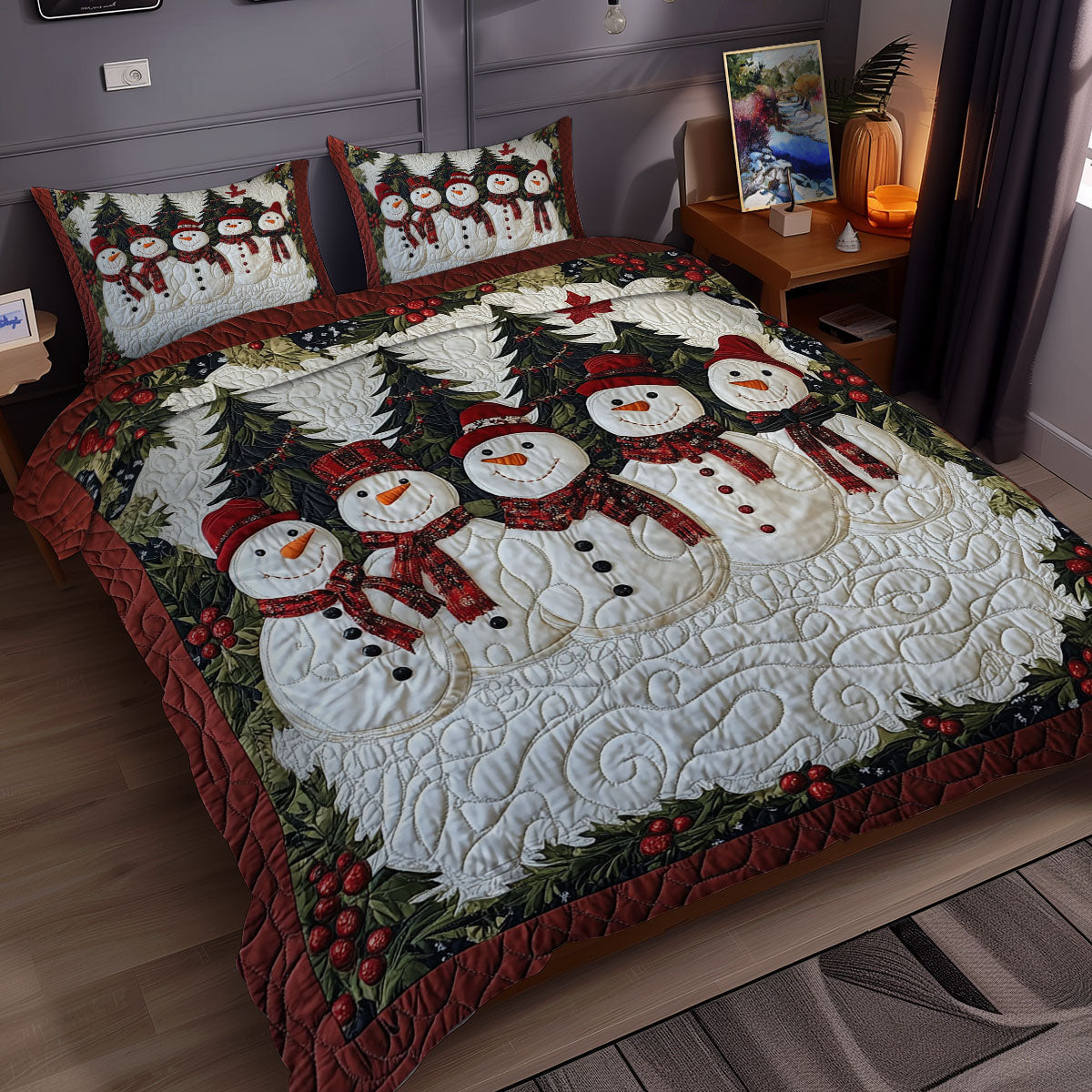 Funny Snowman WX2211067CL Duvet Cover Set