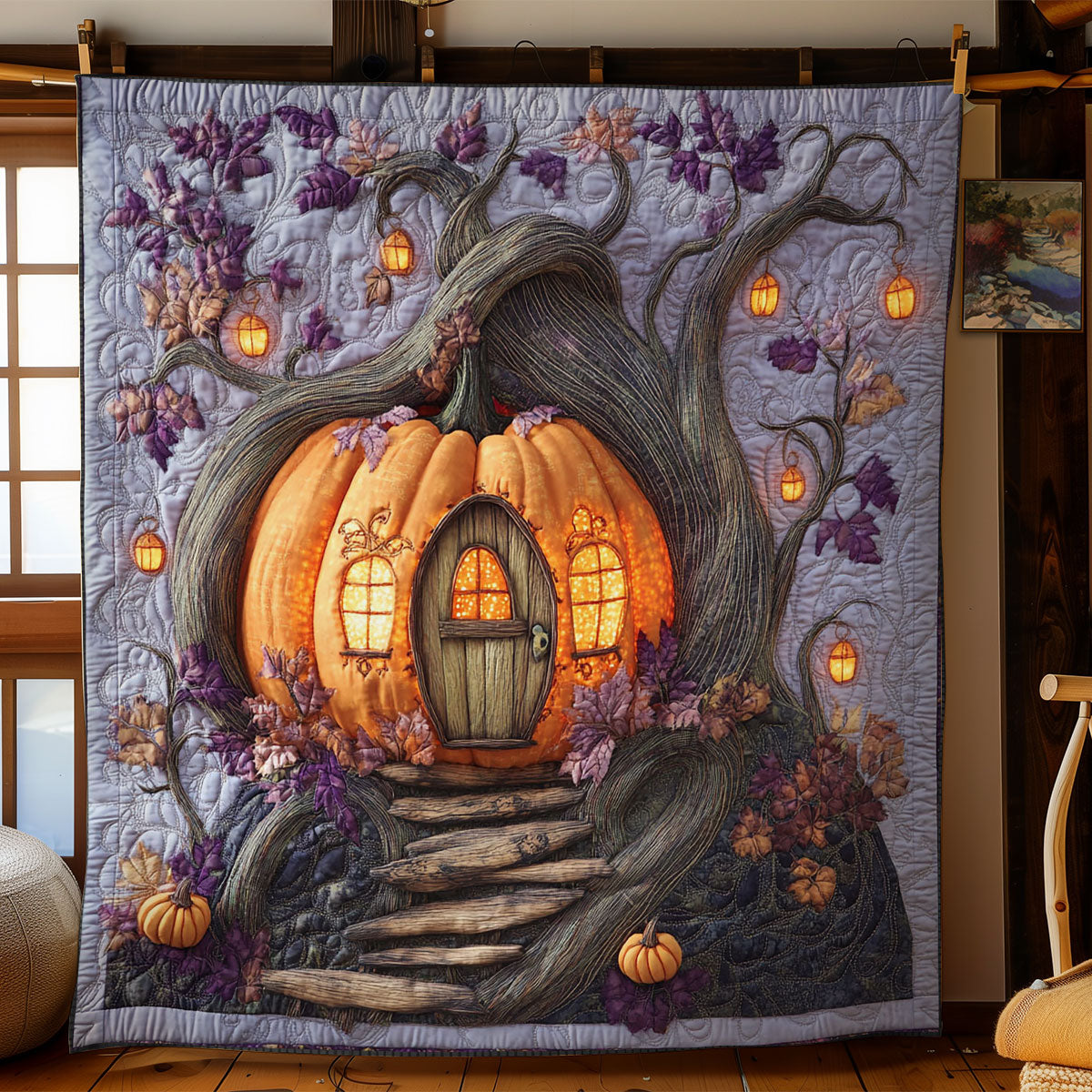 Pumpkin Dream Porch WN1507059CL Quilt