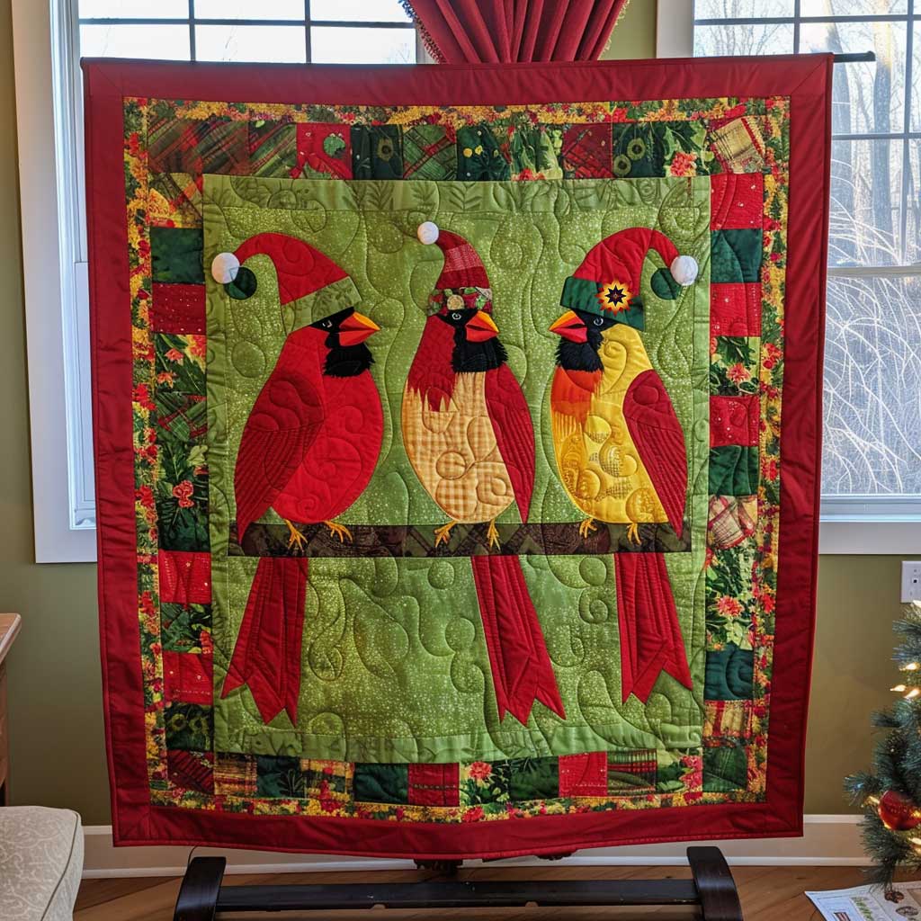 Holiday Cardinal Christmas WP1710005CL Quilt
