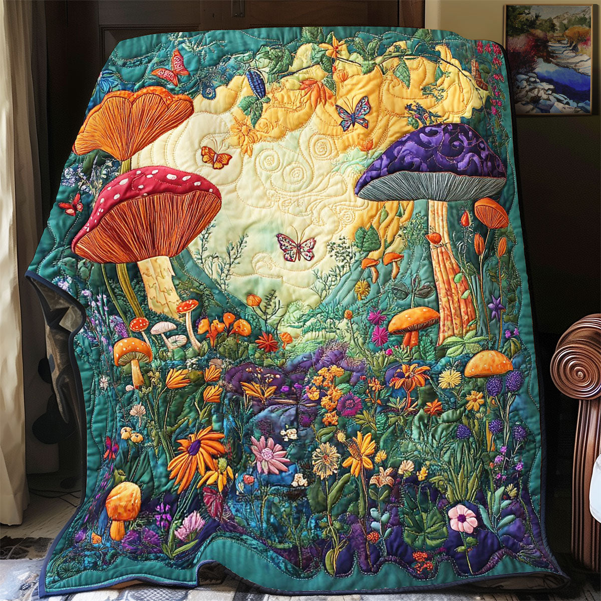 Mystic Mushroom Forest WY2103030CL Quilt