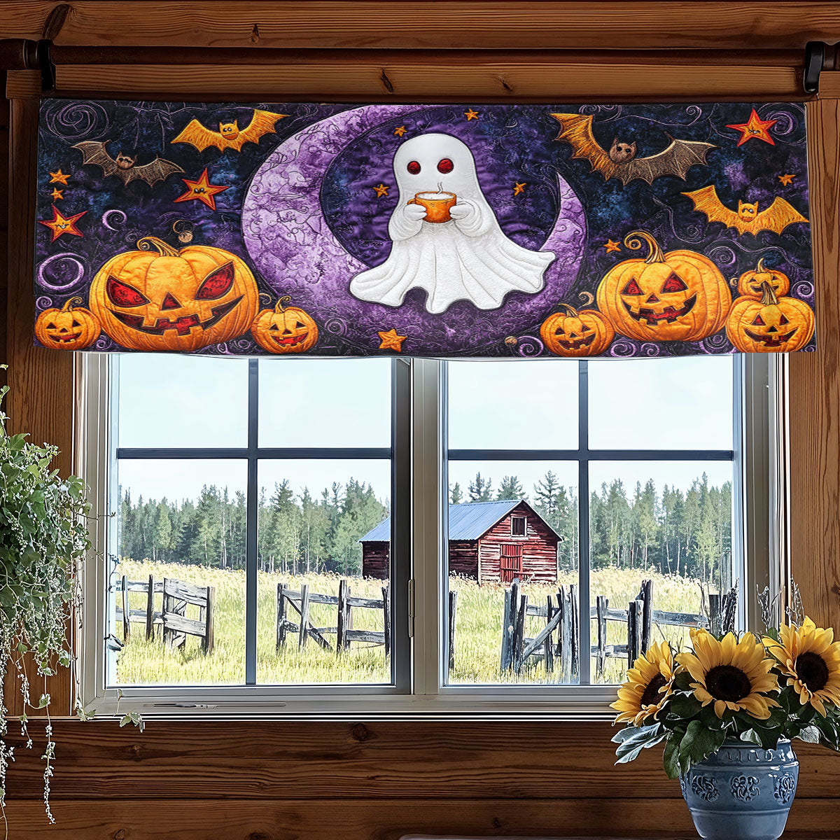 Ghost's Midnight Brew WN2507022CL Quilted Valance
