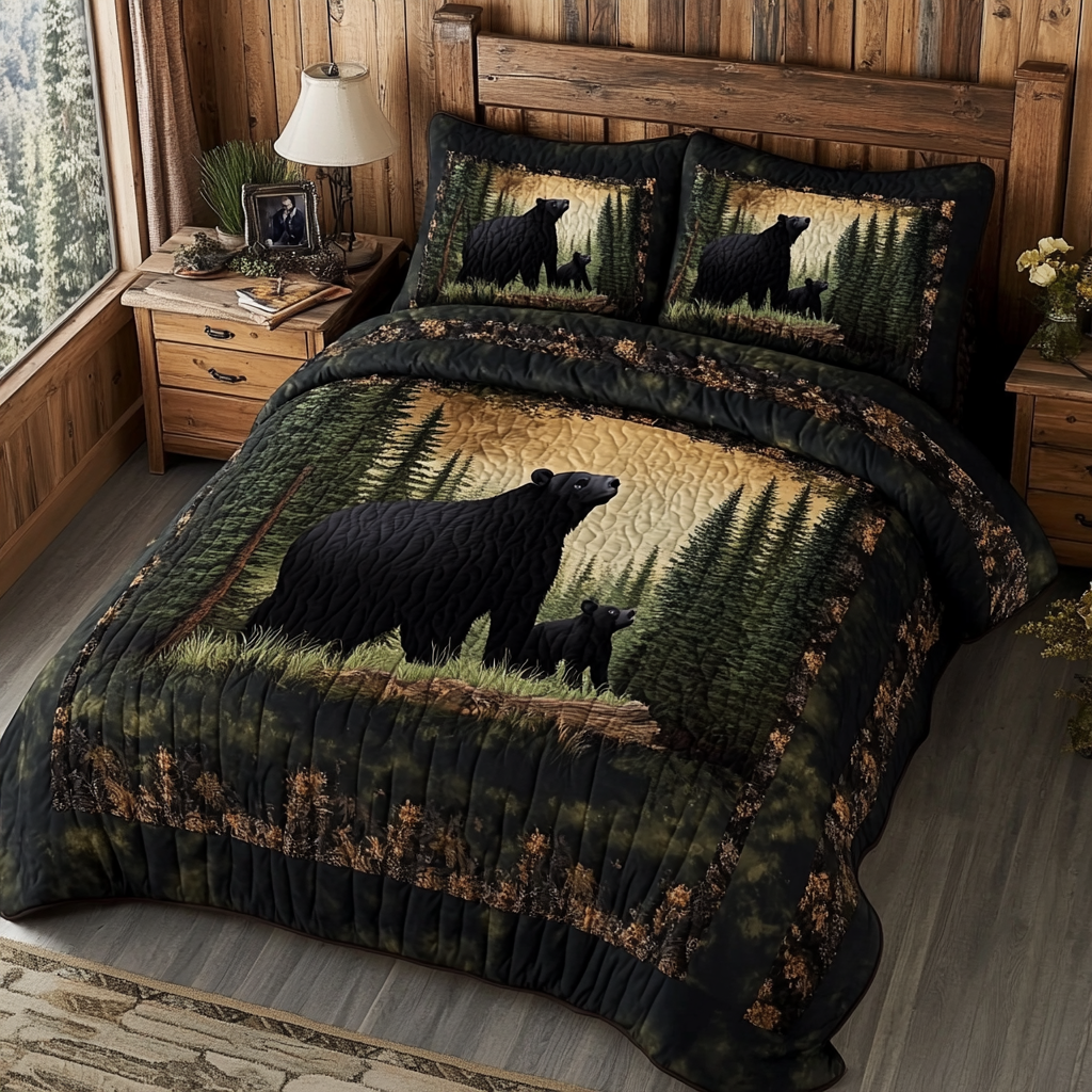 Bear Tracks in the Pines YR2201004 CL Duvet Cover Set