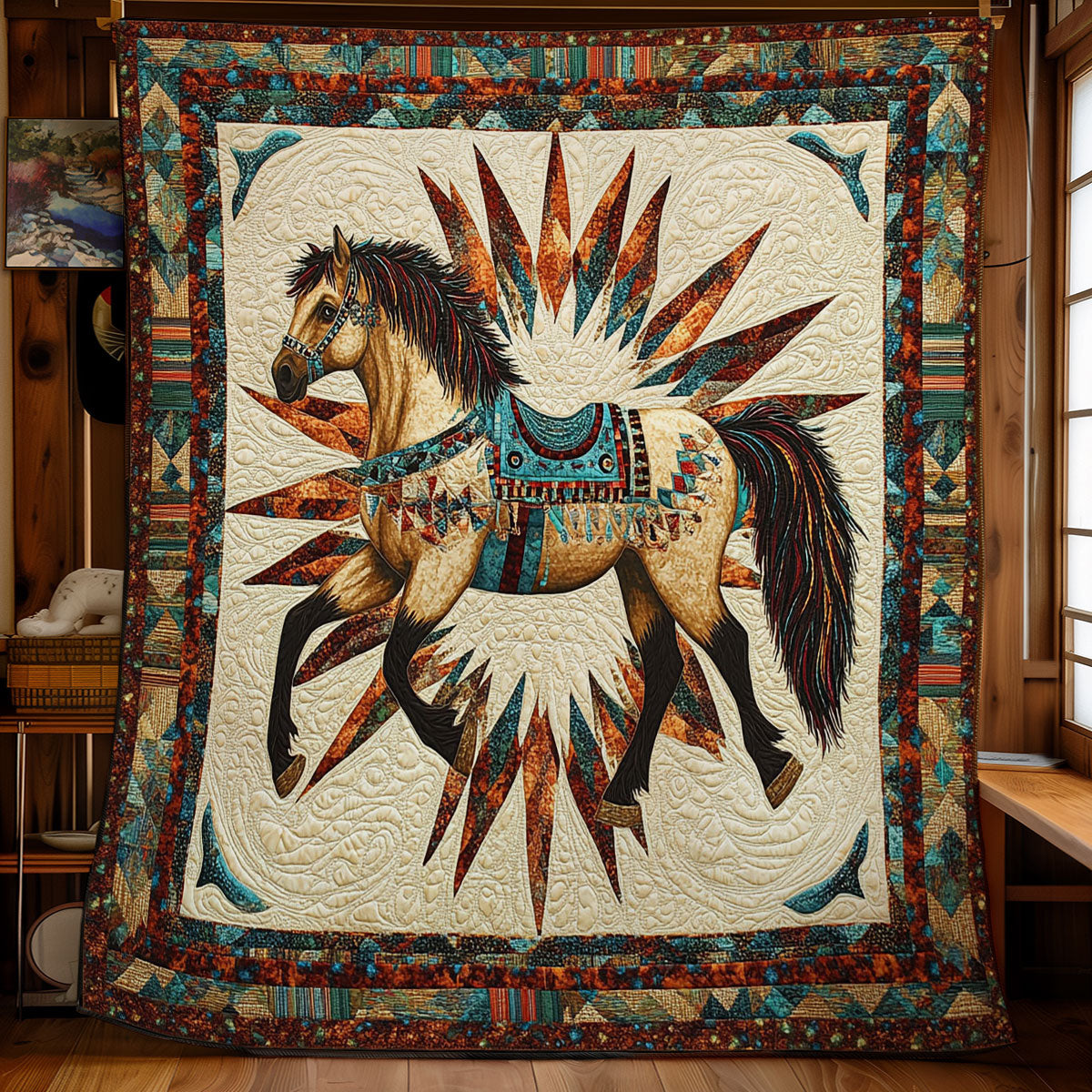 Trigger Pattern Star Horse WY2101081CL Quilt