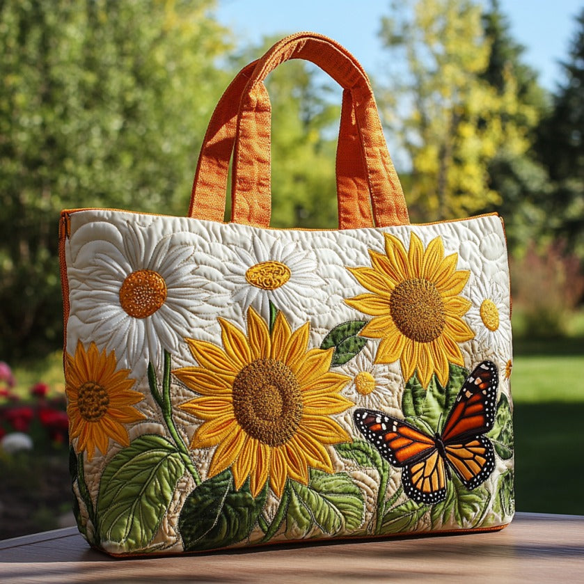 Sunflower Light XR2109017CL Quilted Tote Bag