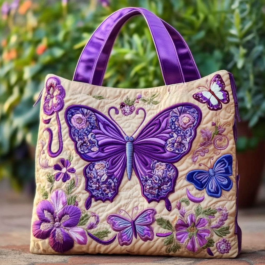 Butterfly Bloom WN2909003CL Quilted Tote Bag