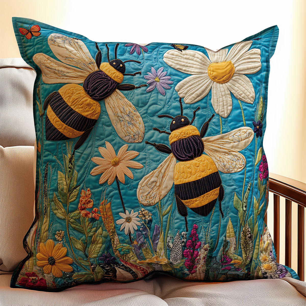 Bee Flower WX1403041CL Quilt Pillow Case