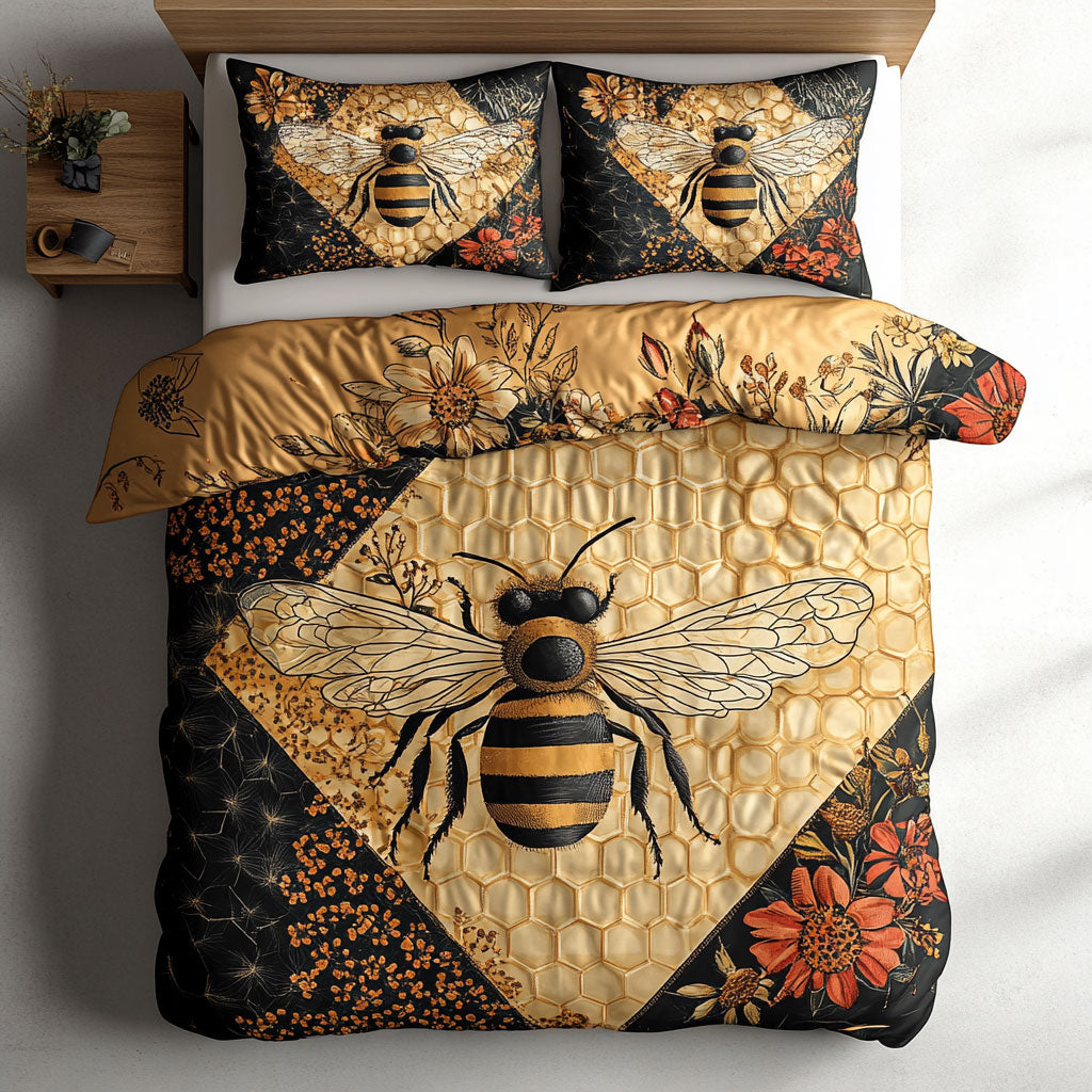 Bee Nectar And Gold WU1903068CL Duvet Cover Set