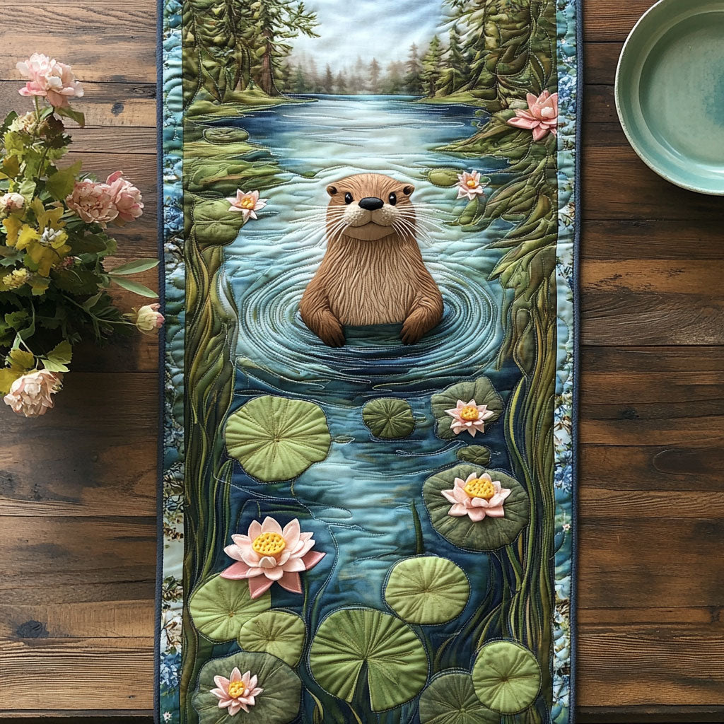 Otter Flow CW3105634CL Quilted Table Runner