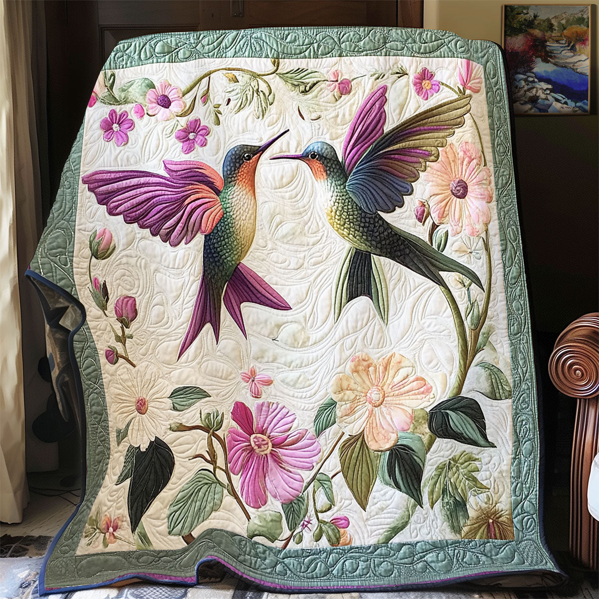 Blossoms & Hummingbirds YR1101018CL Quilt