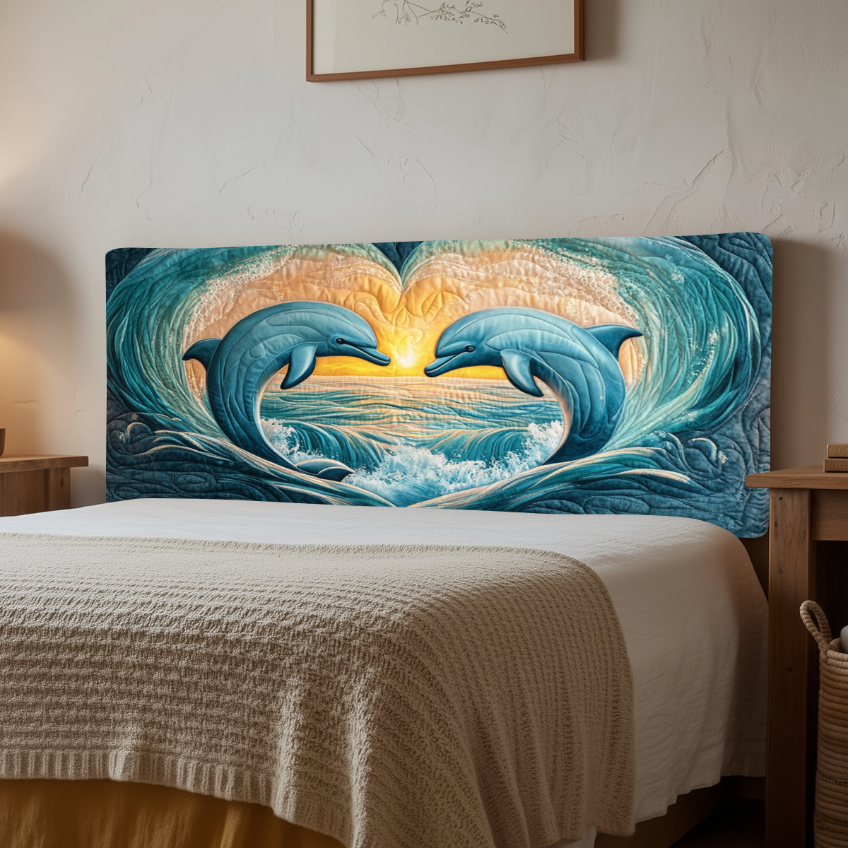 Sunset Harmony Dolphin KL1212002CL Quilted Headboard Slipcover