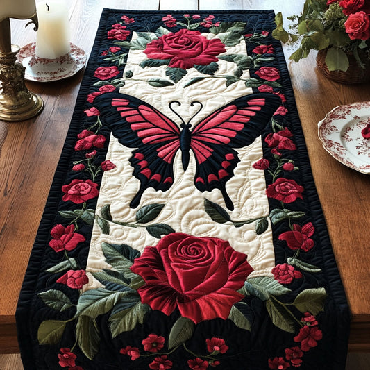 Majestic Butterfly CW1106031CL Quilted Table Runner