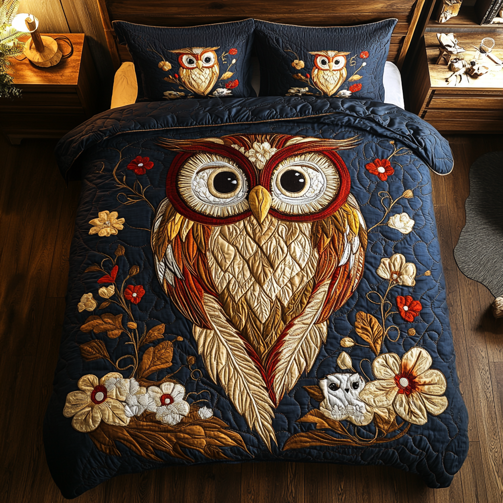 Floral Owl XR2503006CL Duvet Cover Set
