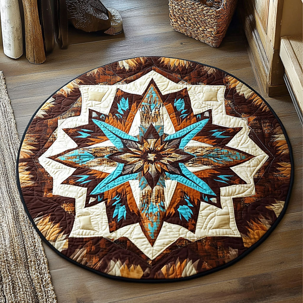 Bohemian Earth WU2003124CL Quilted Round Mat