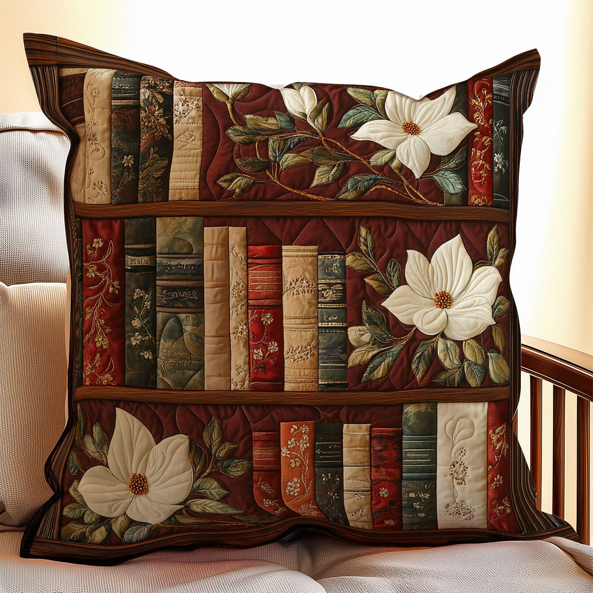 Bookshelf Flower WX2203052CL Quilt Pillow Case