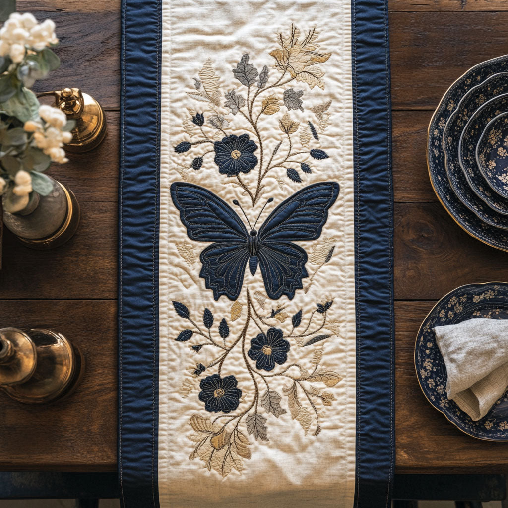 Botanical Graceflight CP1206014CL Quilted Table Runner