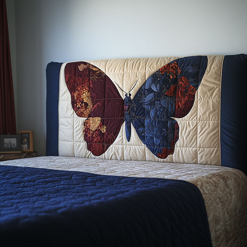 Butterfly Patchwork WJ1712003CL Quilted Headboard Slipcover