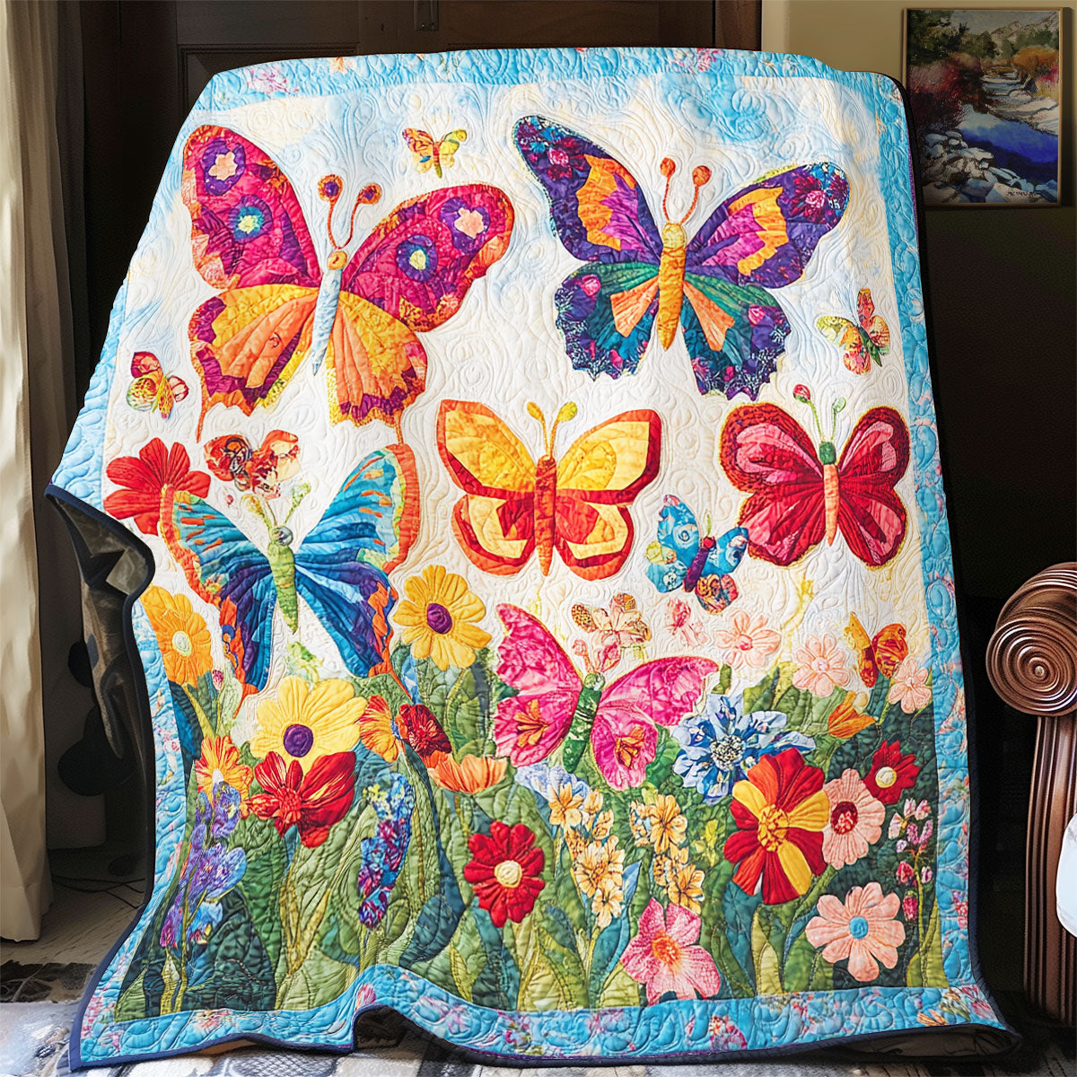 Butterfly Vibrant Garden WU2502019CL Quilt