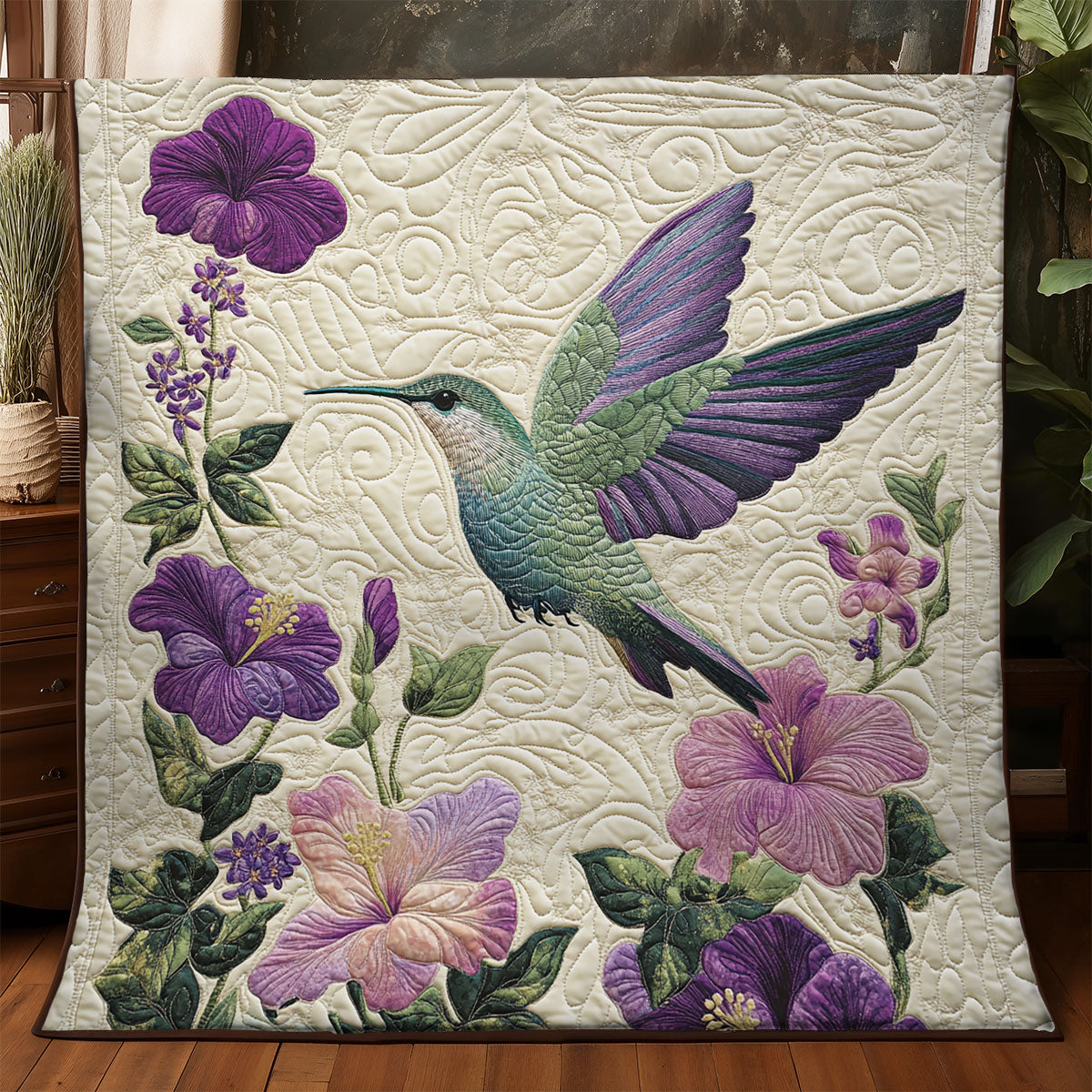 Hummingbird Garden Bloom WX1306019CL Quilt