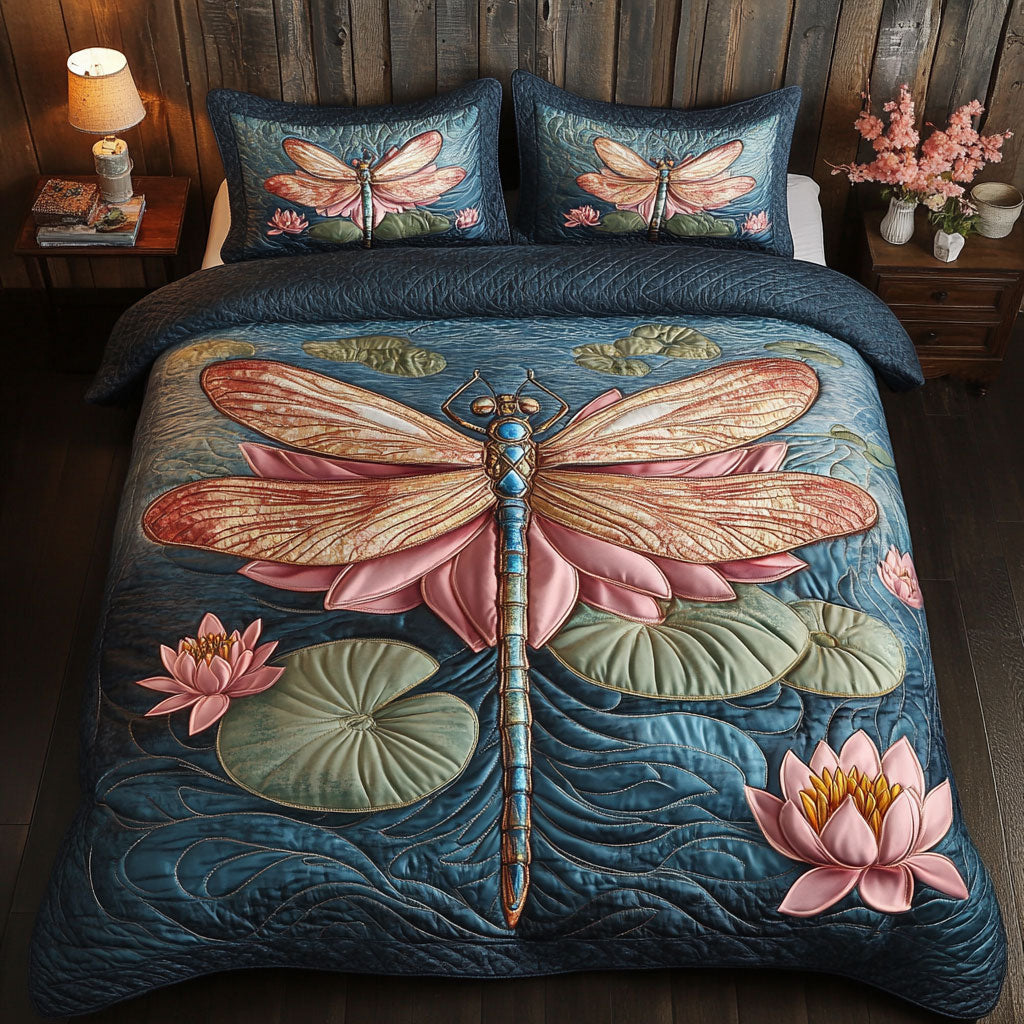 Dragonfly Lotus Lake CW2406008CL Duvet Cover Set