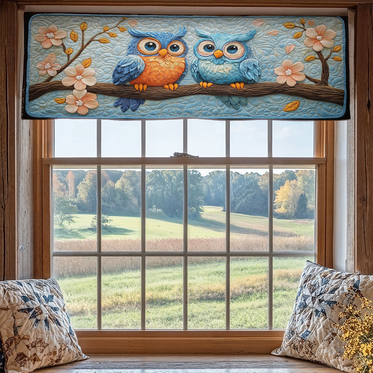 Couple Owl WX1705005CL Quilted Valance