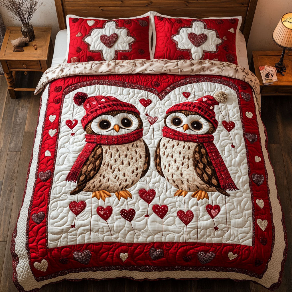 Heart Couple Owl WY1701004CL Duvet Cover Set