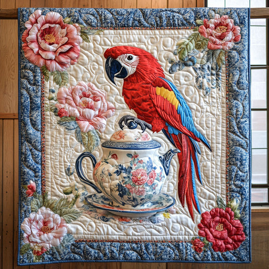 Porcelain Garden Parrot CP0906013CL Quilt