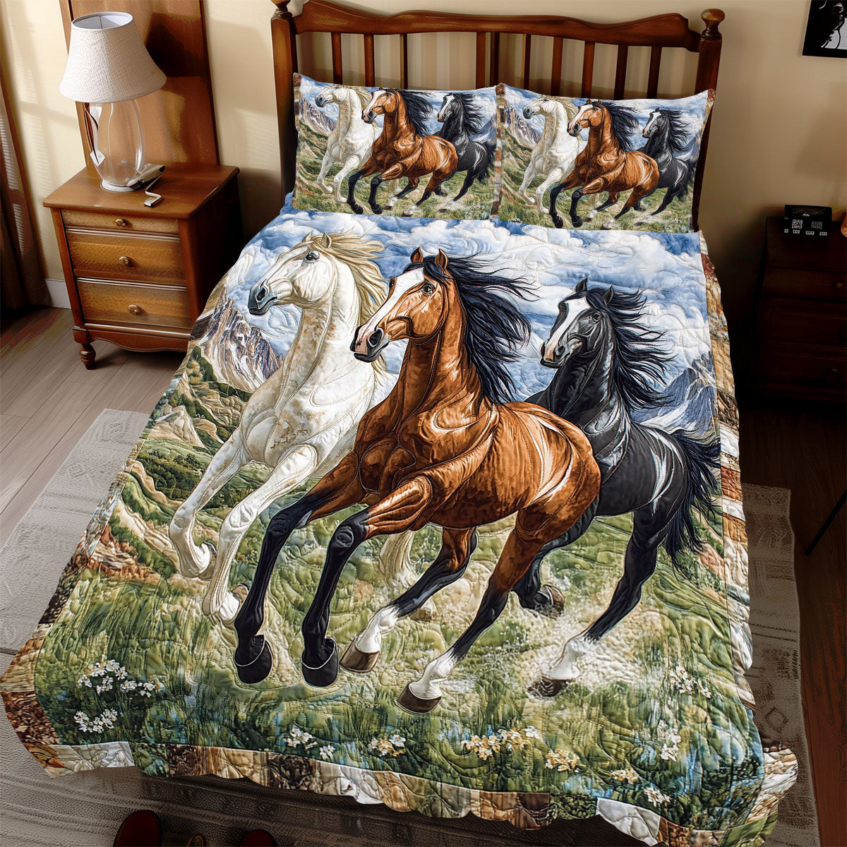 Horse Running WX1012051CL Duvet Cover Set