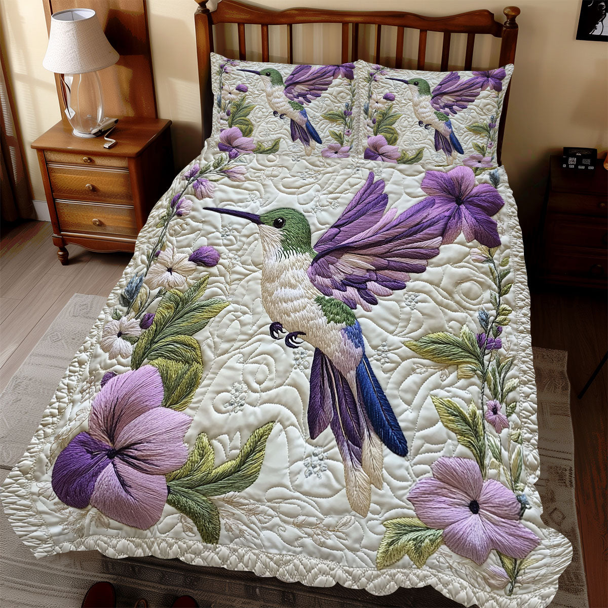 Peaceful Hummingbird Whimsy WX2512098CL Duvet Cover Set