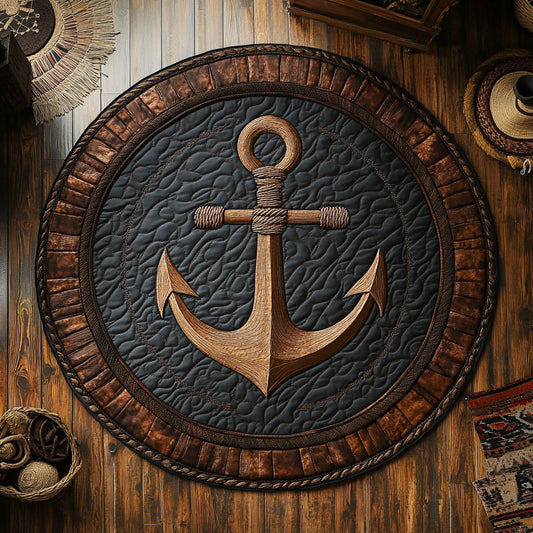 Vintage Anchor WY1106052CL Quilted Round Mat