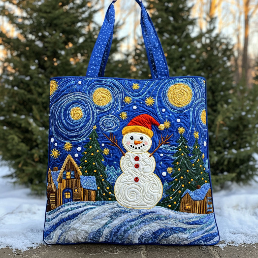 Starfield Family Snowman WN0511096CL Quilted Tote Bag