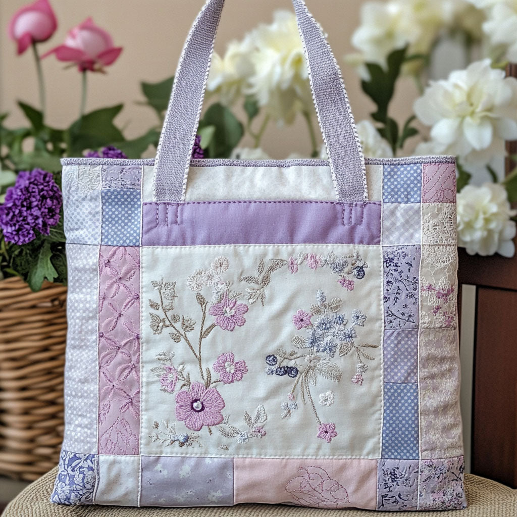 Bloom Patchwork CW2409001CL Quilted Tote Bag